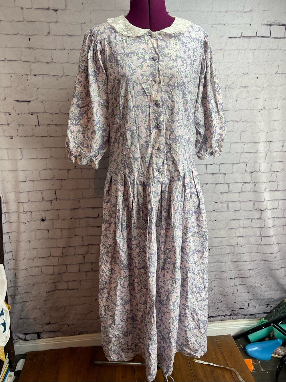 Laura Ashley USA size 14 vintage floral print dress
